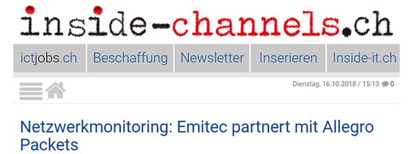 Schweizer inside-channels berichtet über Allegro Packets