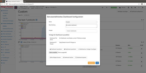 Allegro Packets veröffentlicht Release 3.1 mit individuell anpassbaren Dashboards.