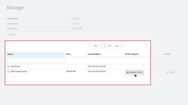 Analyze PCAP
