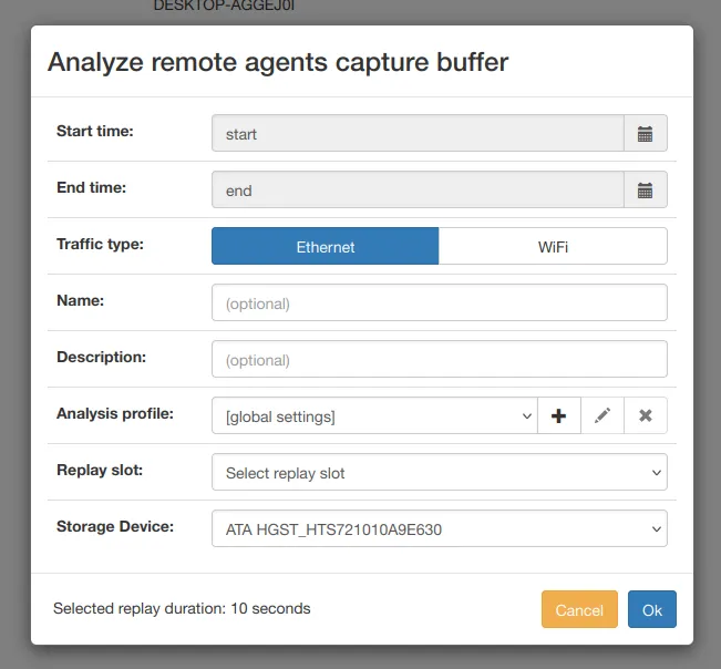 analysis modal